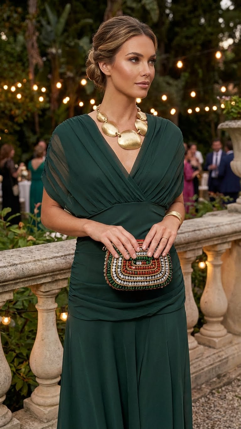 MARY | VESTIDO LARGO DE ESCOTE EN V